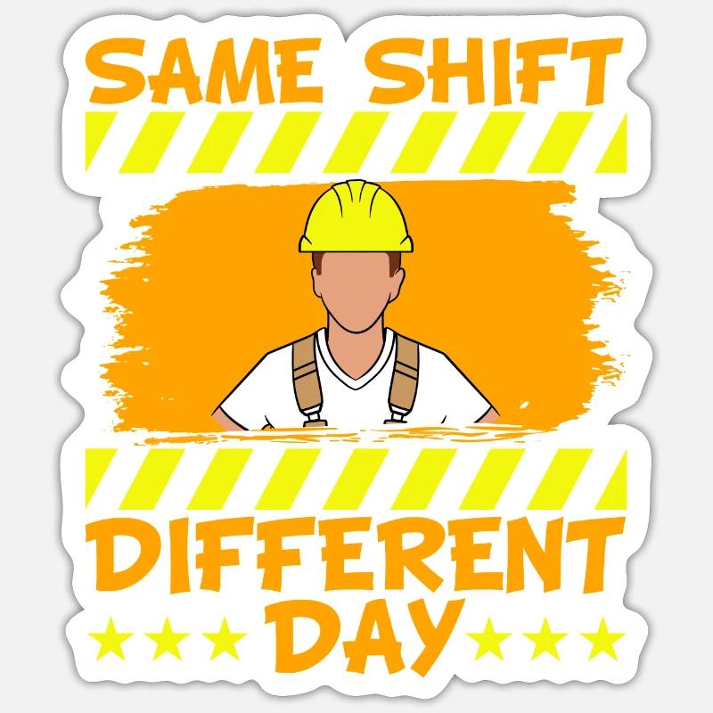 Bauleiter Zimmerei Beruf Gleich - Sticker Größe S (10 x 10 cm) - Mattweiß