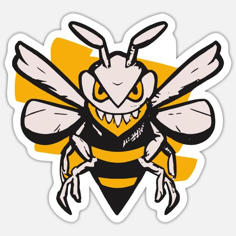 Evil Bee Sticker Größe S (10 x 10 cm)
