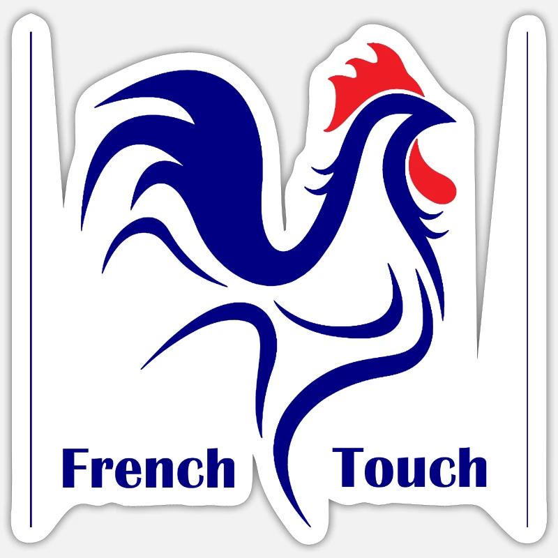 FrenchTouchy - Sticker taille S (10 x 10 cm) - blanc mat