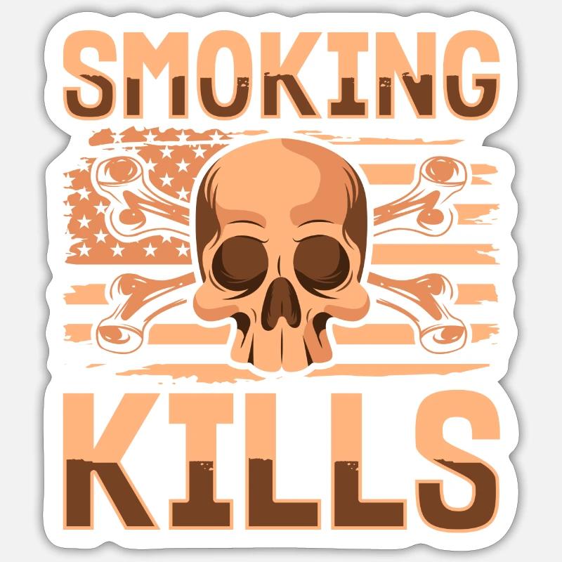 Zigarette Tabak Lunge Sticker Größe S (10 x 10 cm)