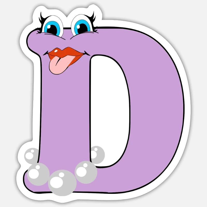 D - Sticker taille S (10 x 10 cm) - blanc mat