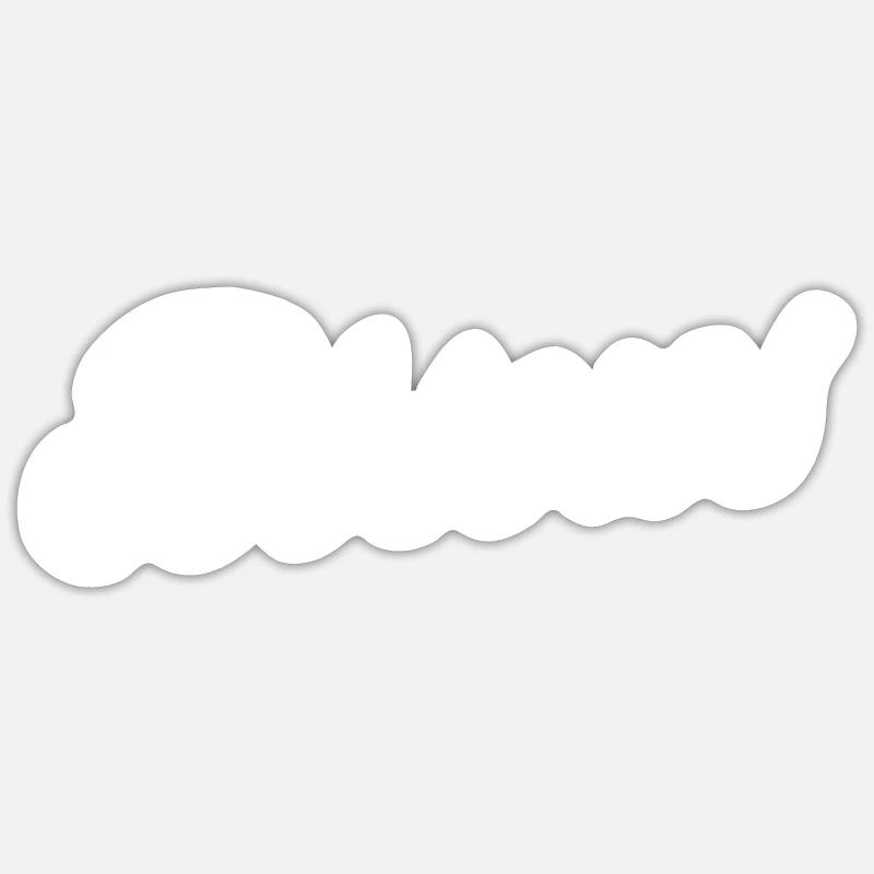 Bisous idée cadeau - Sticker taille S (10 x 10 cm) - blanc mat