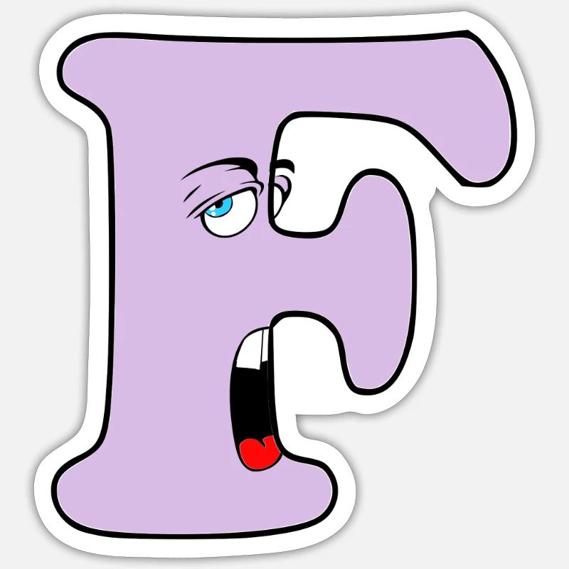 F - Sticker taille S (10 x 10 cm) - blanc mat