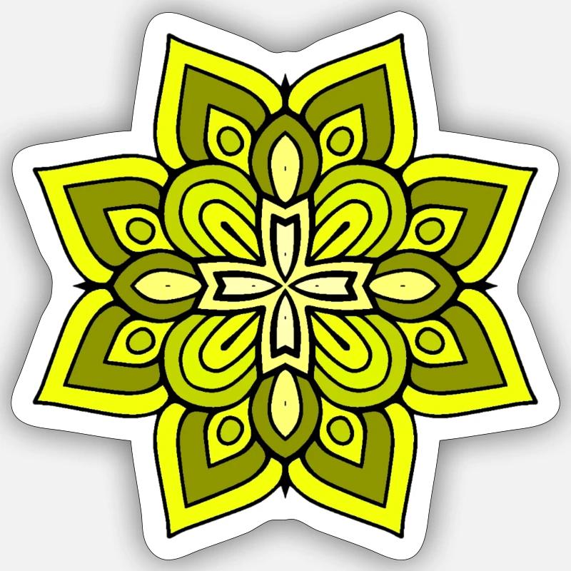 Mandala - Sticker size S (10 x 10 cm) - white matte