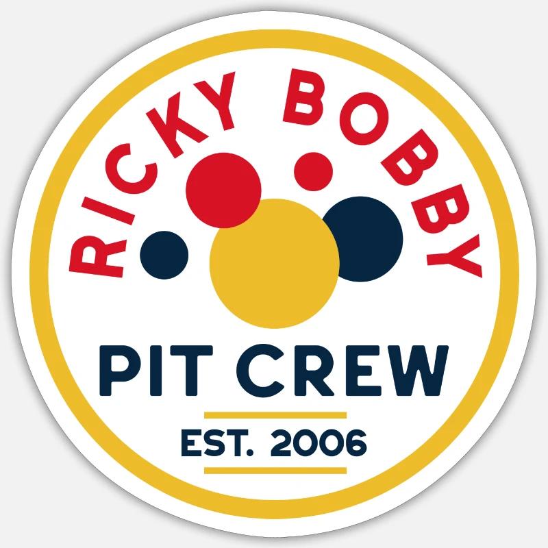 Ricky Bobby Pit Crew - Sticker size S (10 x 10 cm) - white matte