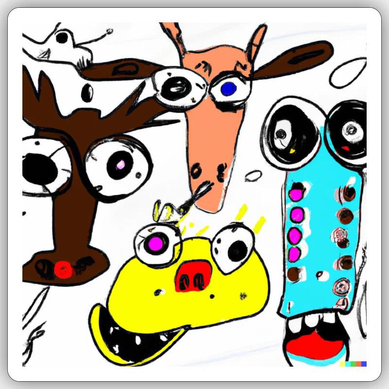 example com - Sticker Größe S (10 x 10 cm) - Mattweiß