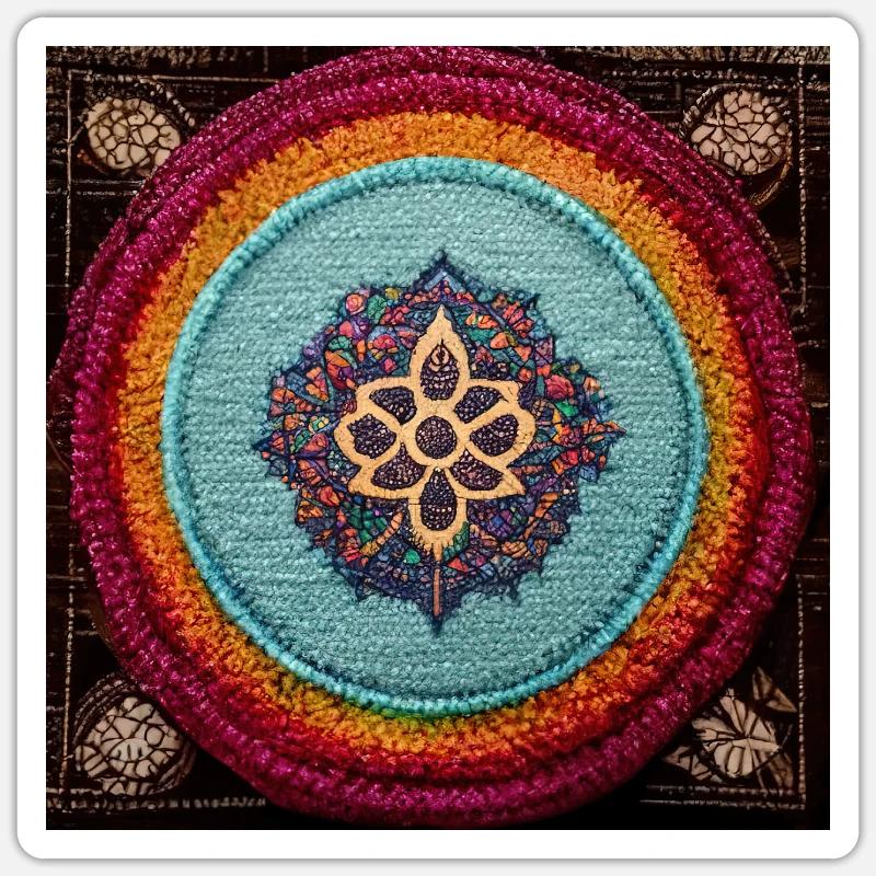 Boho Mandala Abstract - Sticker size S (10 x 10 cm) - white matte