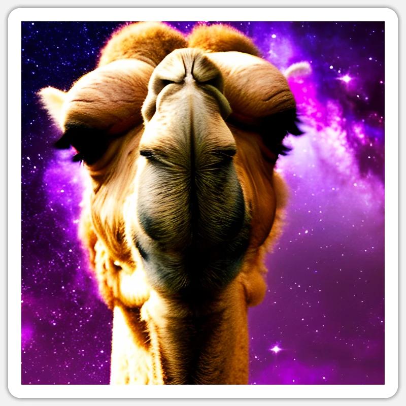 Dromedar Kopf - Kamel Sticker Größe S (10 x 10 cm)