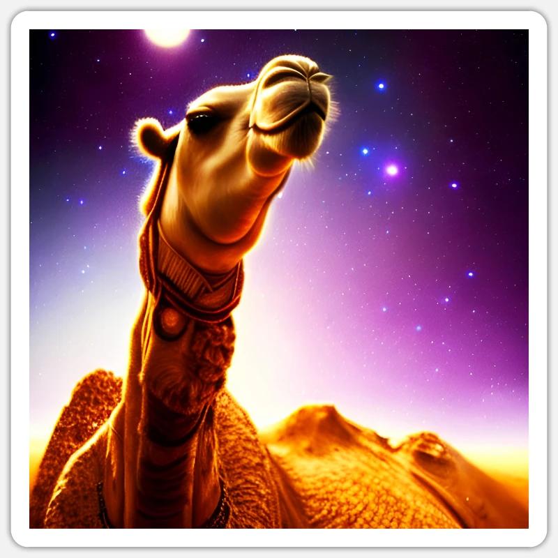 Dromedar Kamel - Wüstenschiff Sticker Größe S (10 x 10 cm)