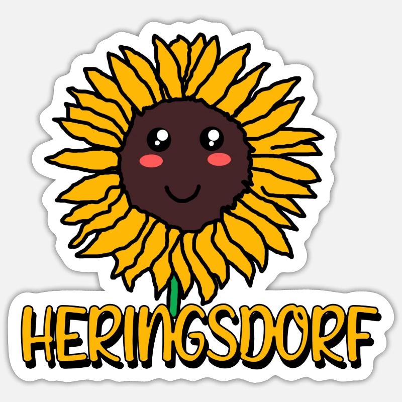 Heringsdorf - Sticker Größe S (10 x 10 cm) - Mattweiß