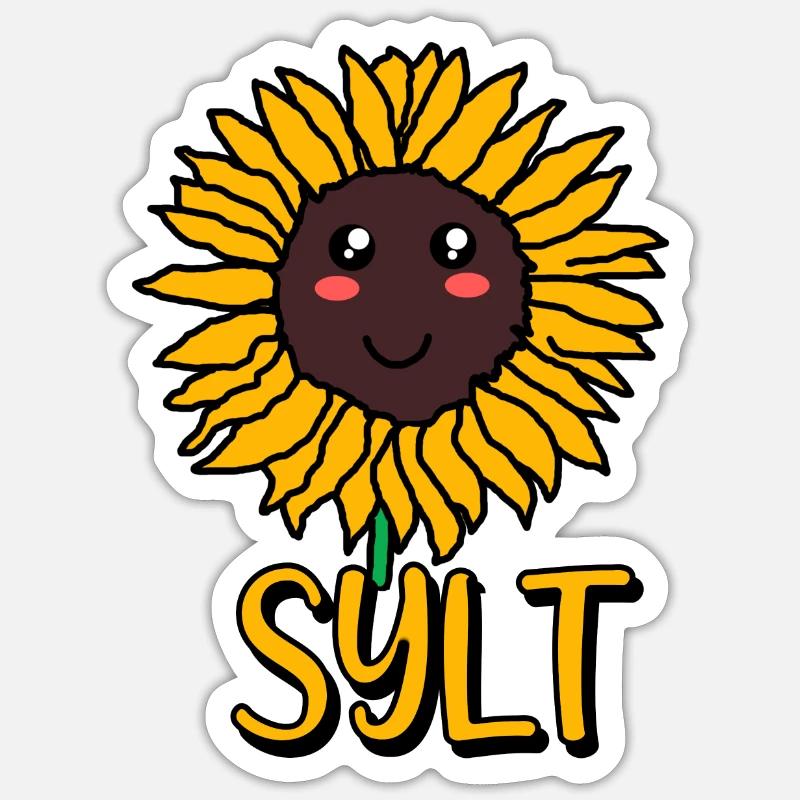 Sylt - Sticker Größe S (10 x 10 cm) - Mattweiß