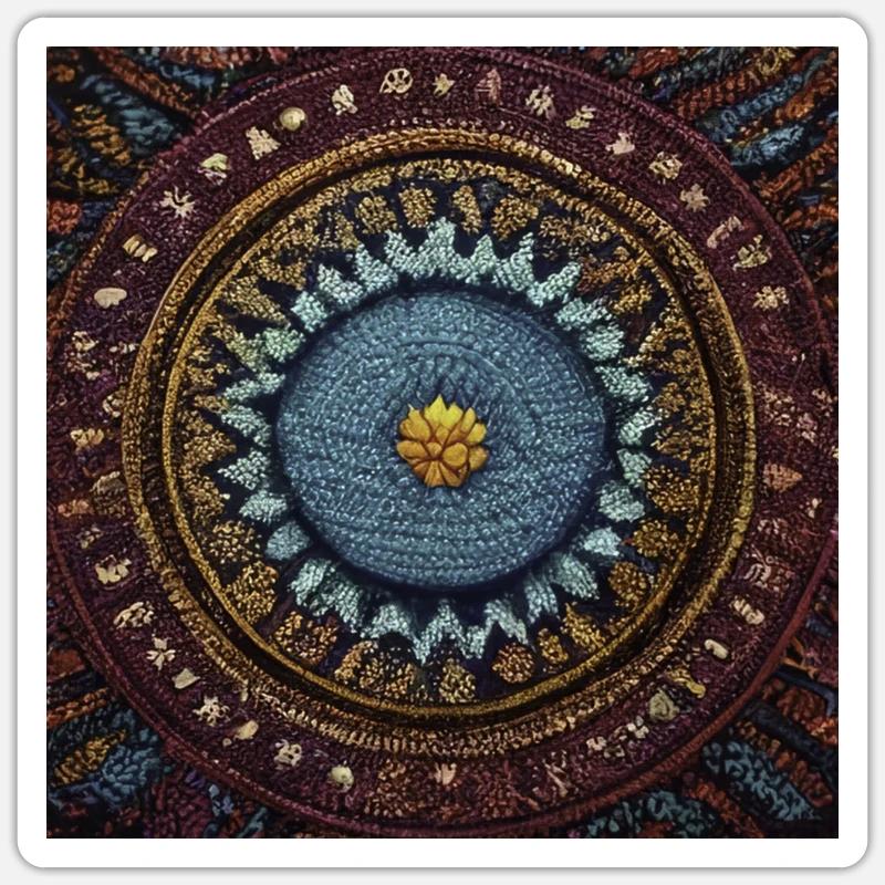 Boho Mandala Abstract - Sticker size S (10 x 10 cm) - white matte