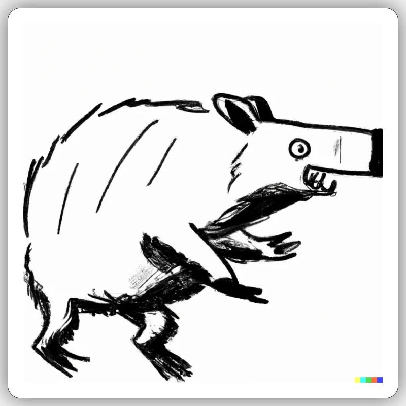 example com 4 - Sticker Größe S (10 x 10 cm) - Mattweiß