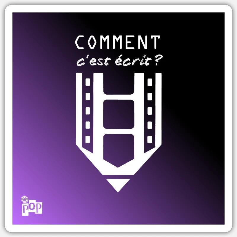 Comment c'est écrit - Rémi2D Podcast Sticker taille S (10 x 10 cm)