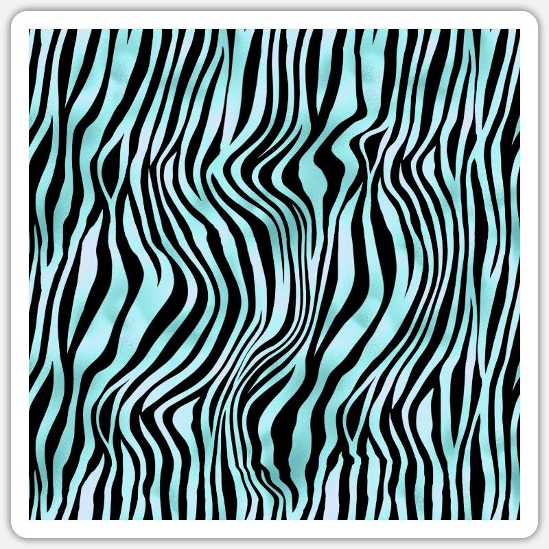 Turquoise Wildcat Pattern Sticker size S (10 x 10 cm)