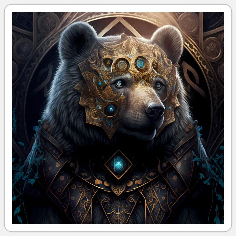 Dark Fantasy Bear Version 2 Sticker size S (10 x 10 cm)