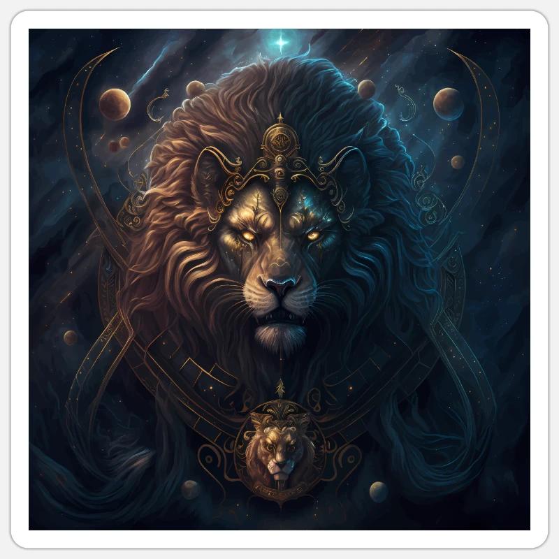 Epic Space Leo Zodiac Version 4 Sticker size S (10 x 10 cm)