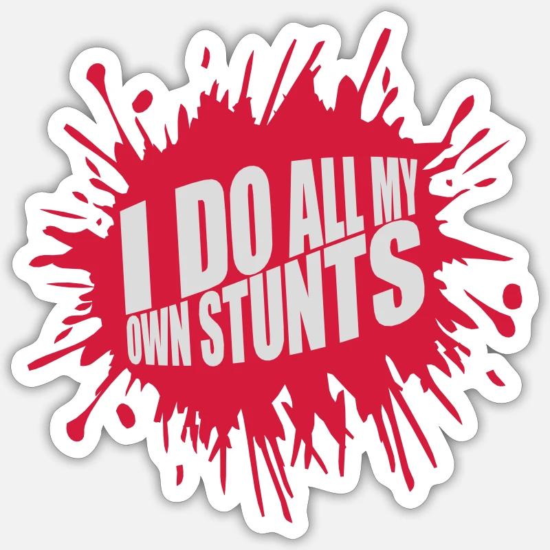Toutes mes propres cascades - Sticker taille S (10 x 10 cm) - blanc mat