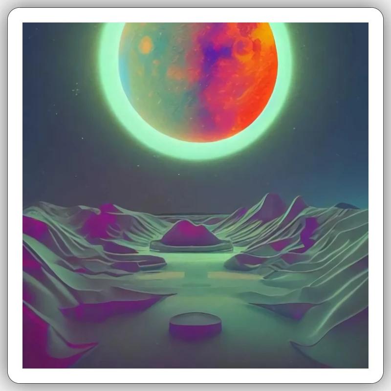 Solar Eclipse On An Exoplanet Sticker size S (10 x 10 cm)