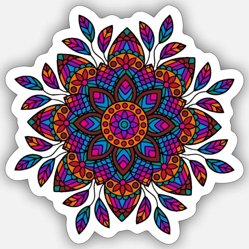 Mandala - Sticker size S (10 x 10 cm) - white matte