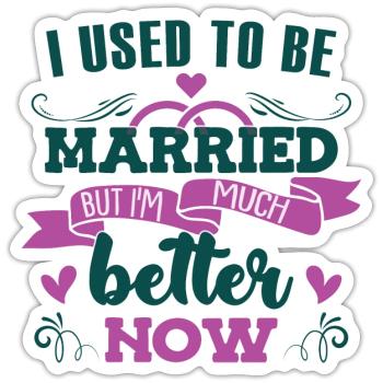 Women Divorce - Sticker size S (10 x 10 cm) - white matte - Front