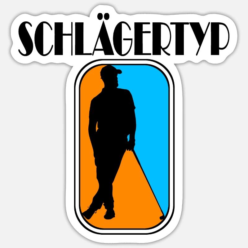 golf schlägertyp Golf - Sticker Größe S (10 x 10 cm) - Mattweiß