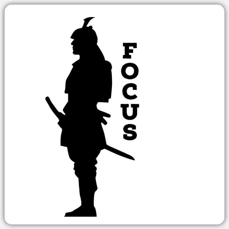 FOKUS design with Samurai Sticker size S (10 x 10 cm)