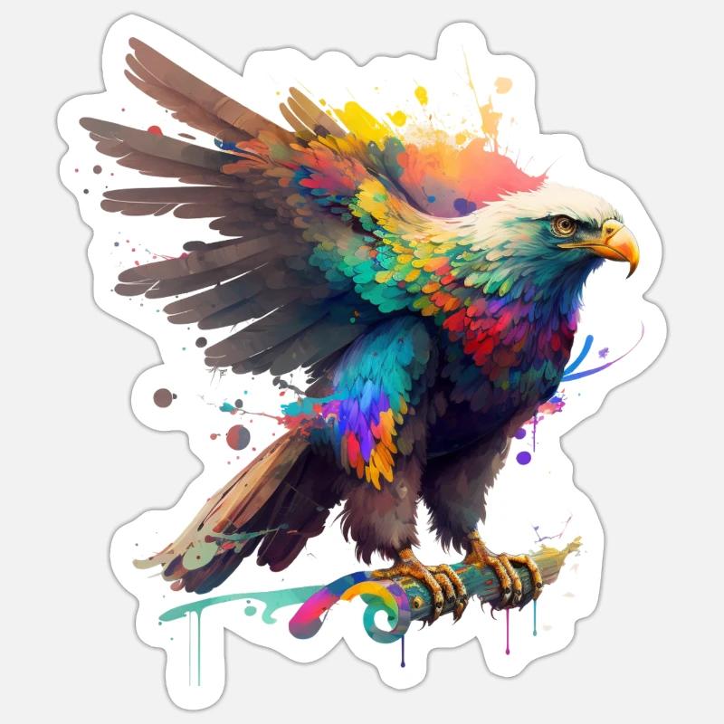 Rainbow Eagle ∞ Rainbow Eagle ∞ vauART Sticker size S (10 x 10 cm)