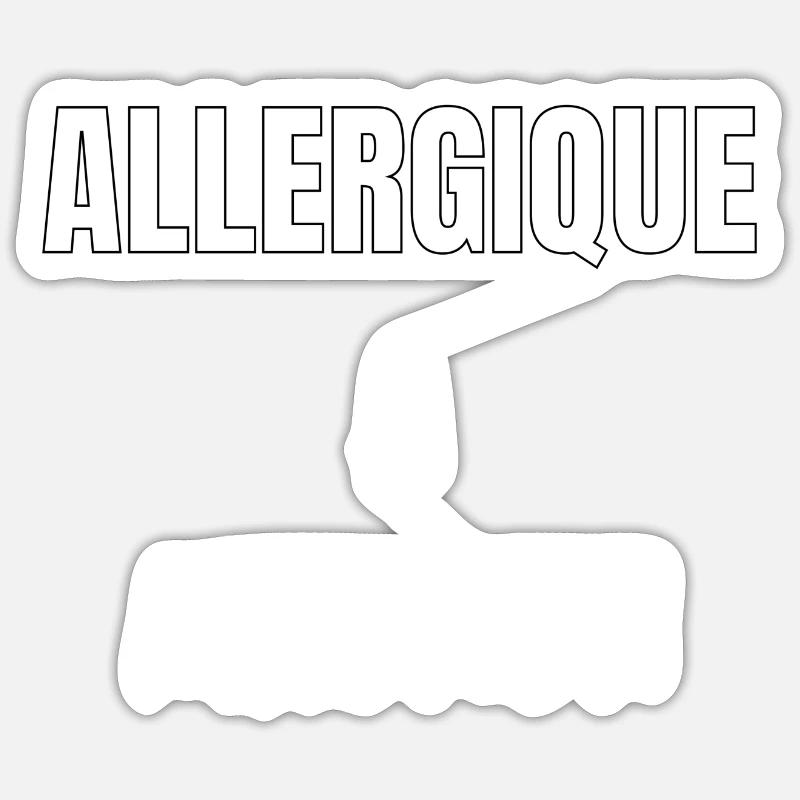 Allergique à Macron Sticker taille S (10 x 10 cm)
