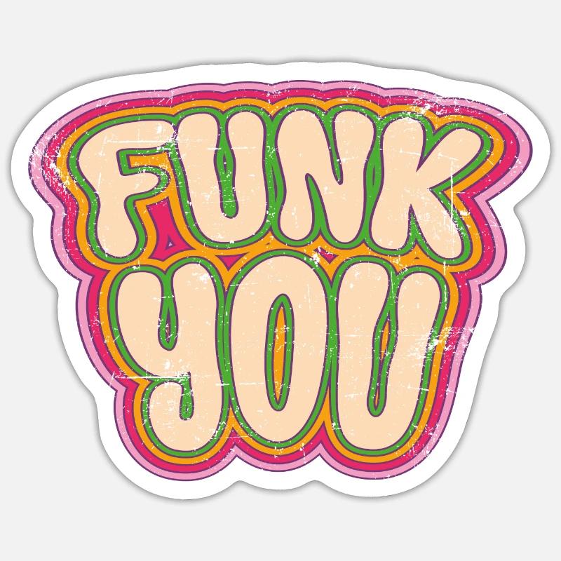 Funk vous - Sticker taille S (10 x 10 cm) - blanc mat