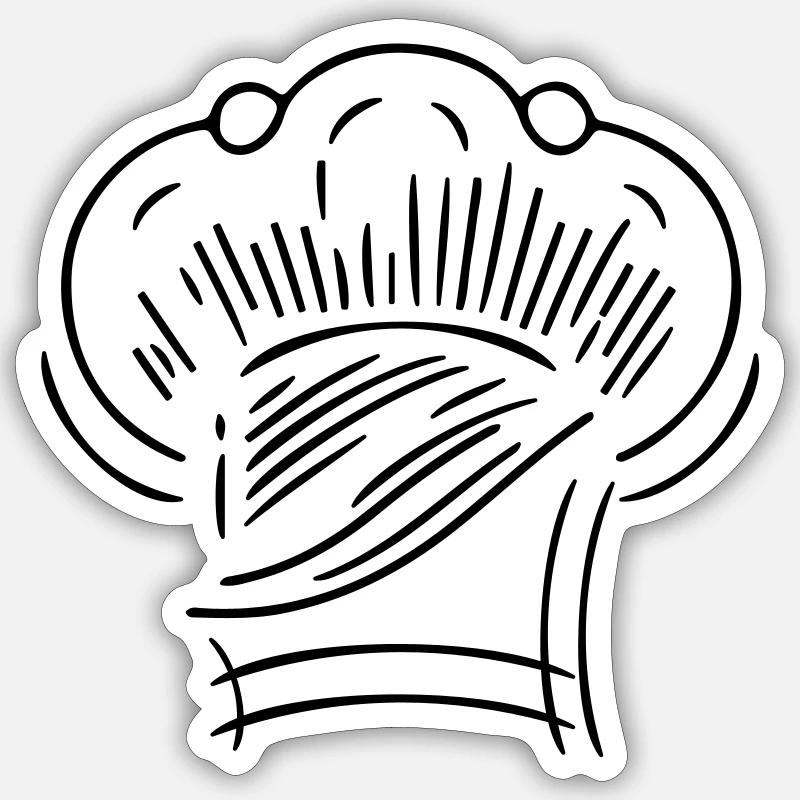 Chef chapeau de chef Sticker taille S (10 x 10 cm)