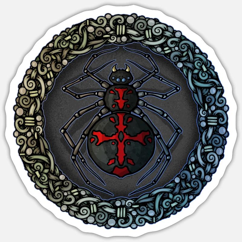 Araignée - Sticker taille S (10 x 10 cm) - blanc mat