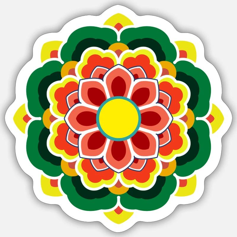 Dancheong 단청 - single (Ver.5) Sticker Größe S (10 x 10 cm)