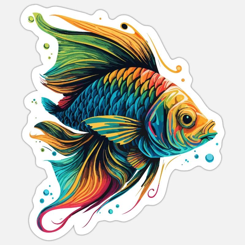 Unique Fish Sticker size S (10 x 10 cm)