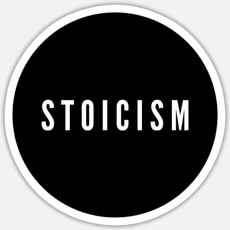 Stoïcisme - Sticker taille S (10 x 10 cm) - blanc mat