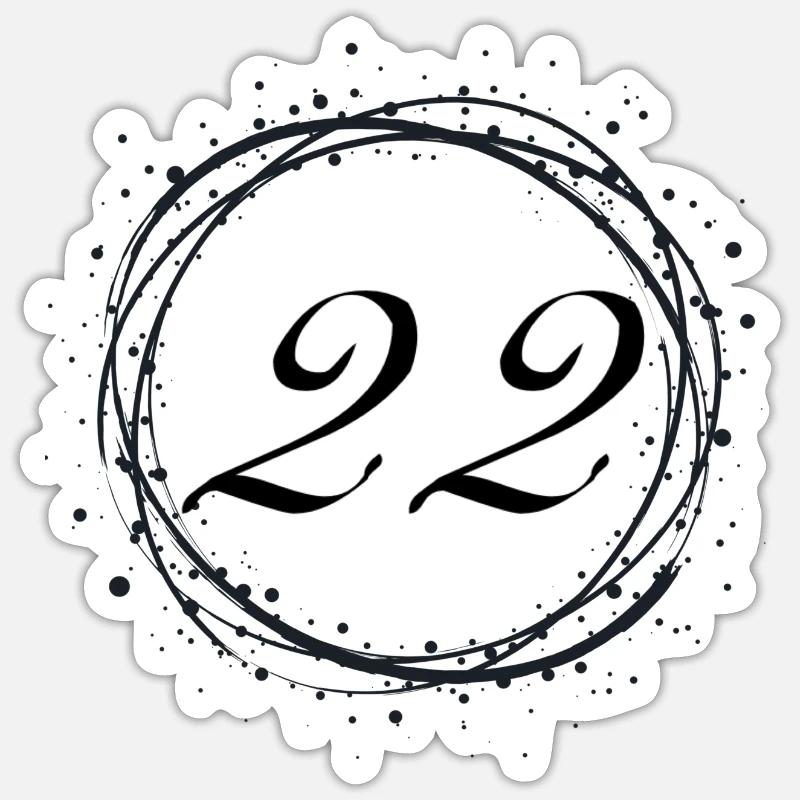 22 - Sticker size S (10 x 10 cm) - white matte
