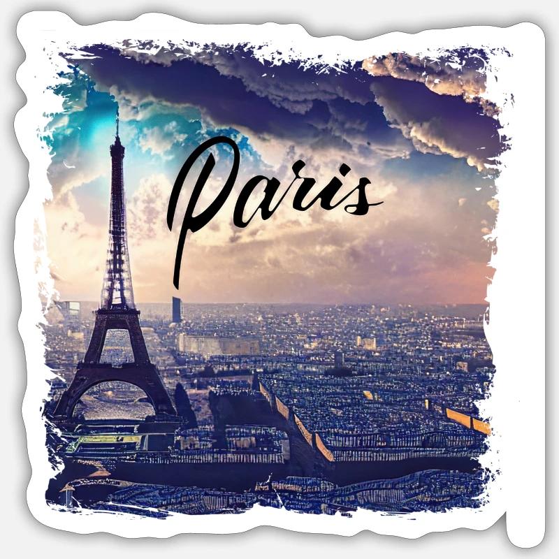 Paris Eiffel Tower Casual Style Sticker size S (10 x 10 cm)