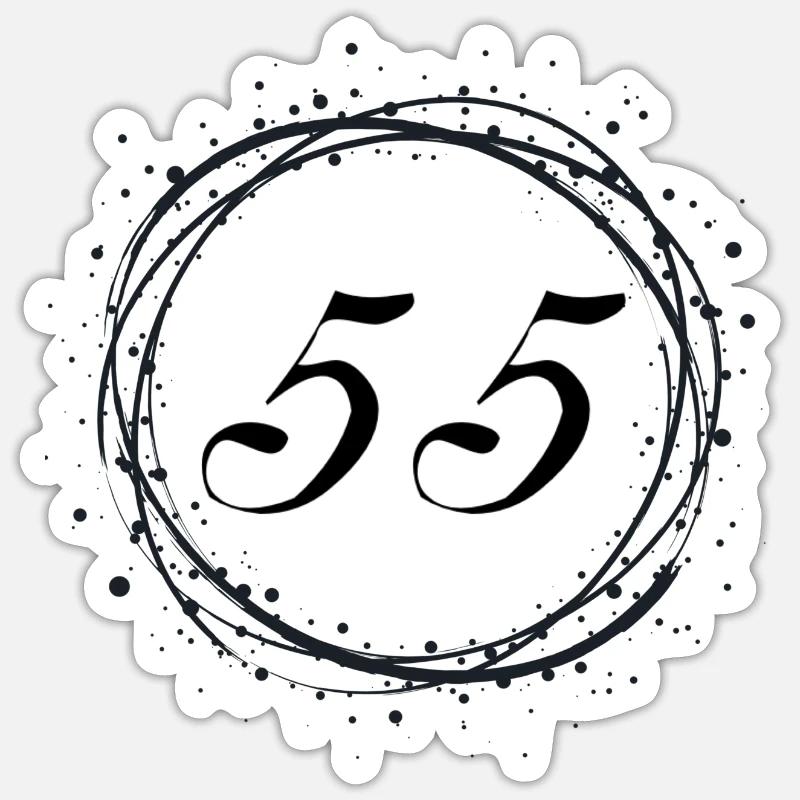 55 - Sticker size S (10 x 10 cm) - white matte