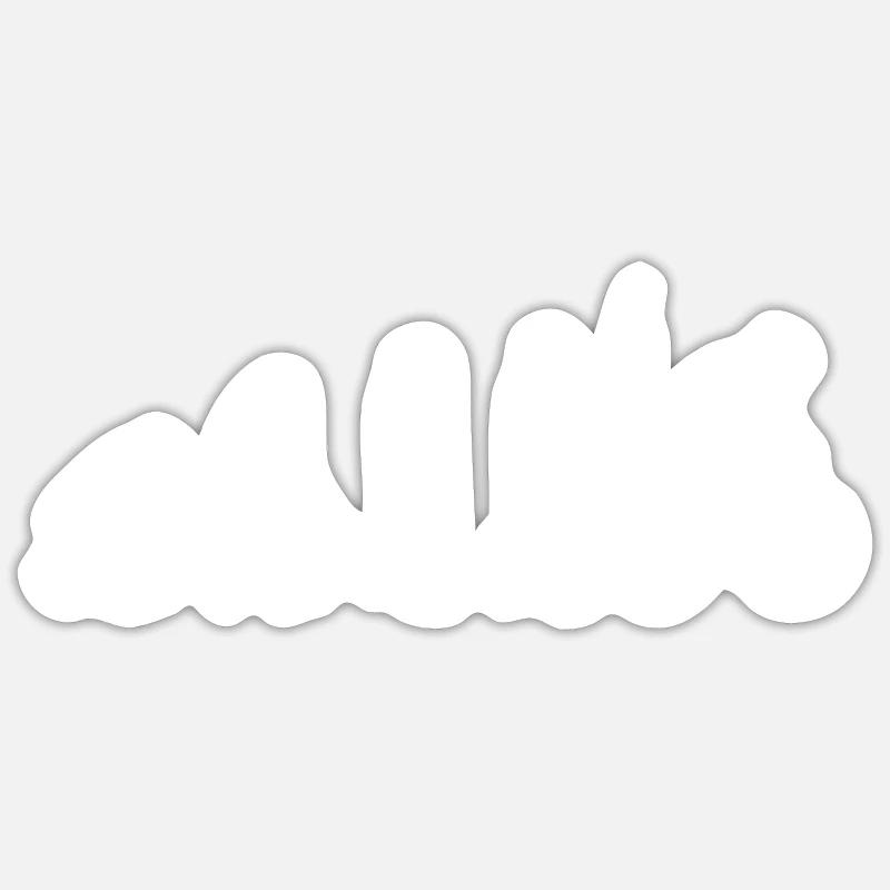 Evolution velo - Sticker taille S (10 x 10 cm) - blanc mat