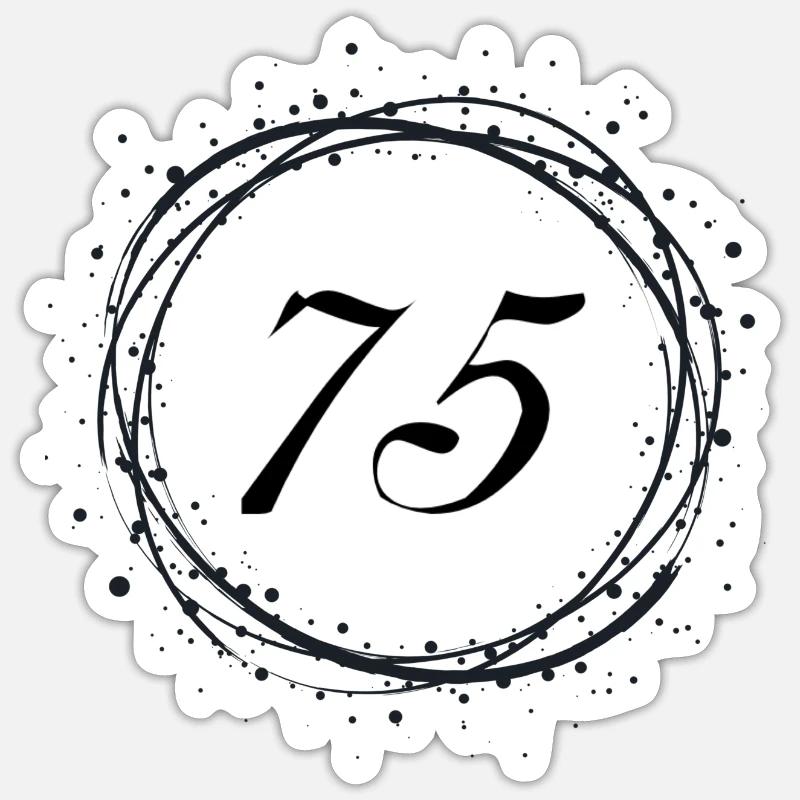 75 - Sticker taille S (10 x 10 cm) - blanc mat
