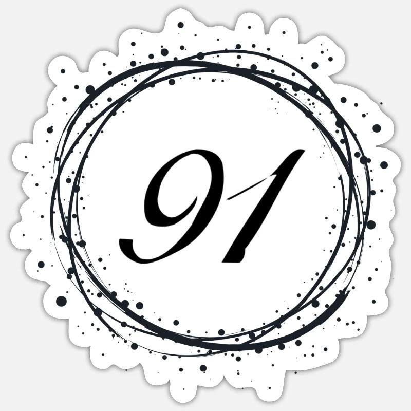 91 - Sticker size S (10 x 10 cm) - white matte