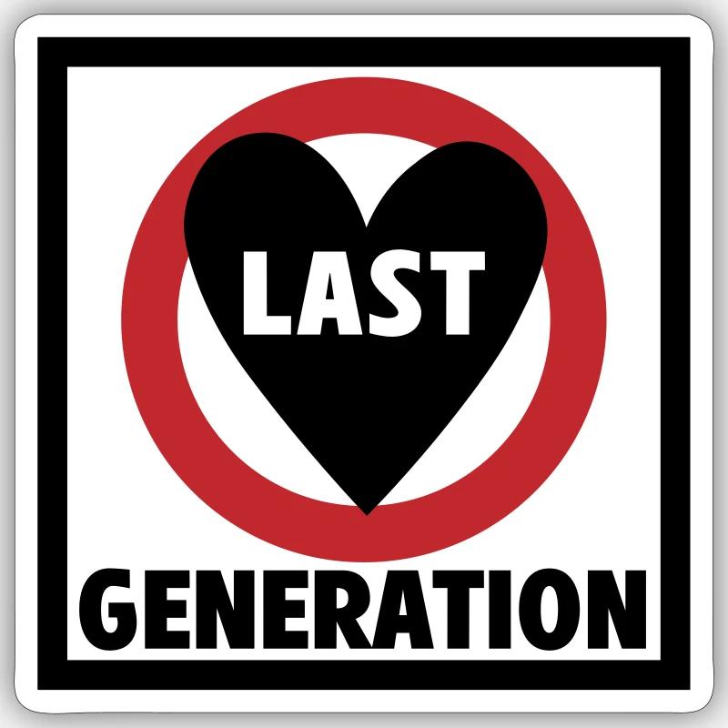 Letzte Generation | Farben änderbar - Sticker Größe S (10 x 10 cm) - Mattweiß