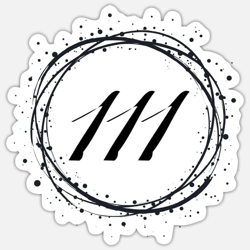 111 - Sticker Größe S (10 x 10 cm) - Mattweiß