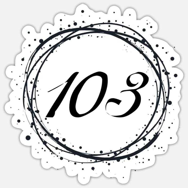 103 - Sticker taille S (10 x 10 cm) - blanc mat