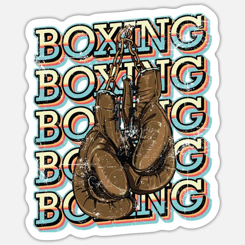 Boxing boxes - Sticker size S (10 x 10 cm) - white matte