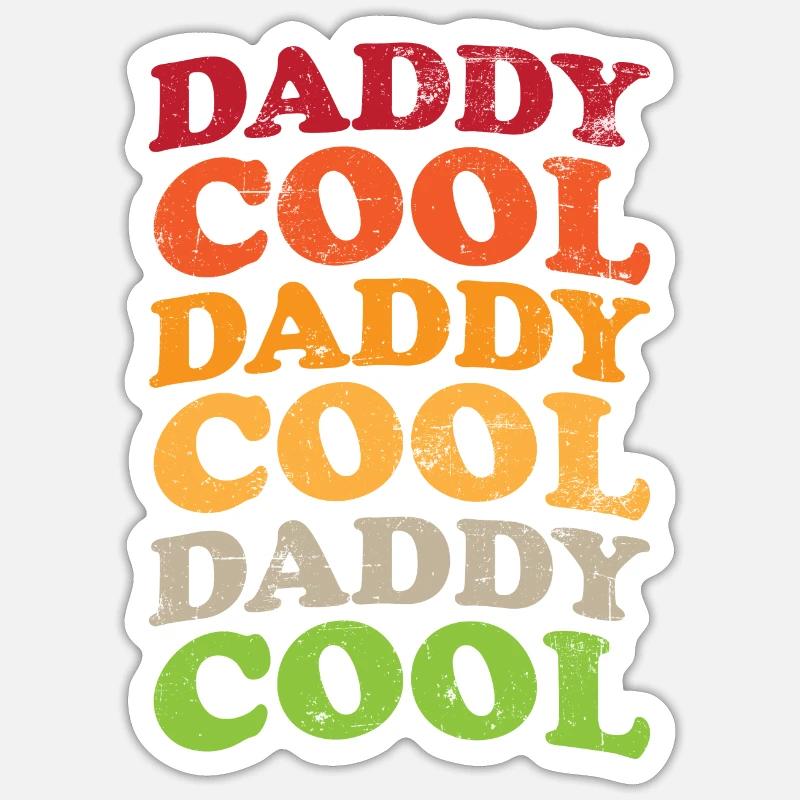 Daddy Cool Vater Geschenk Sticker Größe S (10 x 10 cm)