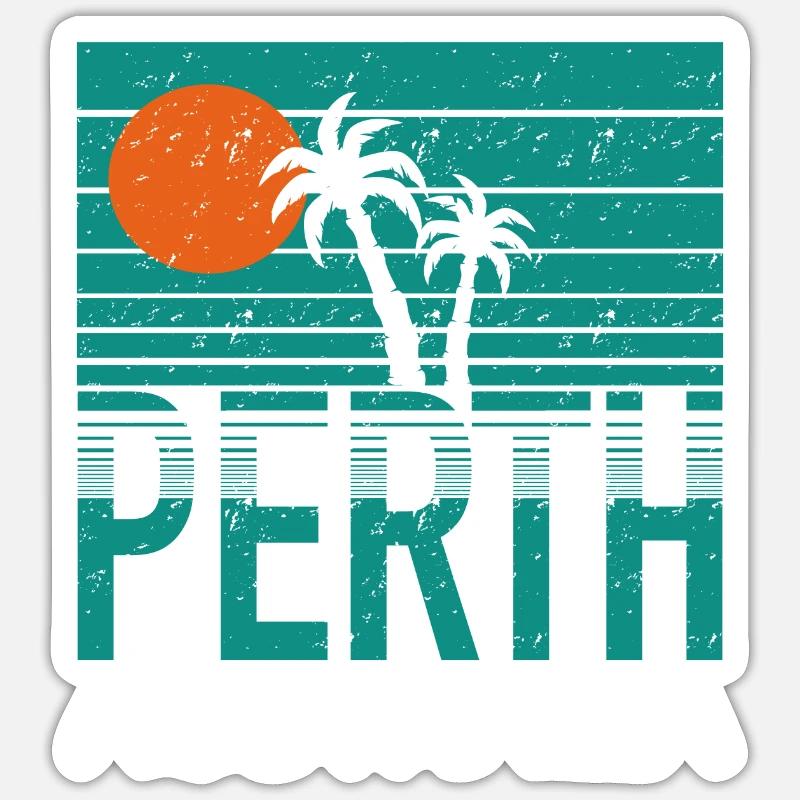 PERTH - AUSTRALIA - Sticker size S (10 x 10 cm) - white matte