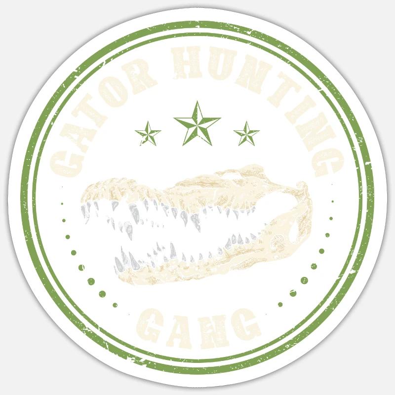 Chasseur d’alligators, gang de chasseurs de gators Sticker taille S (10 x 10 cm)