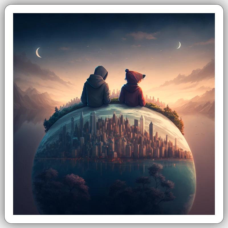 Parallel World Sticker size S (10 x 10 cm)