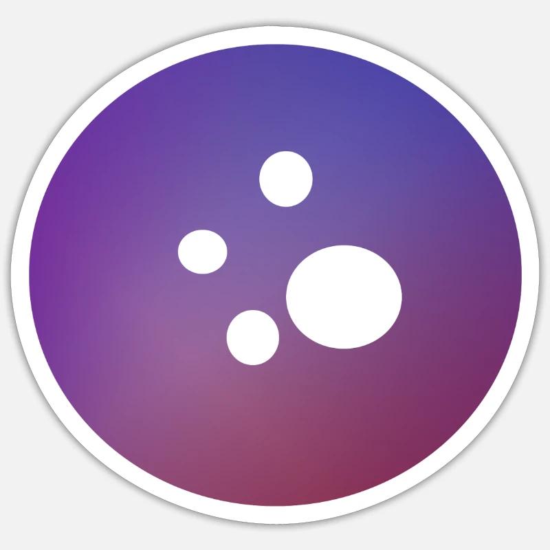 Galaxy button Sticker Größe S (10 x 10 cm)